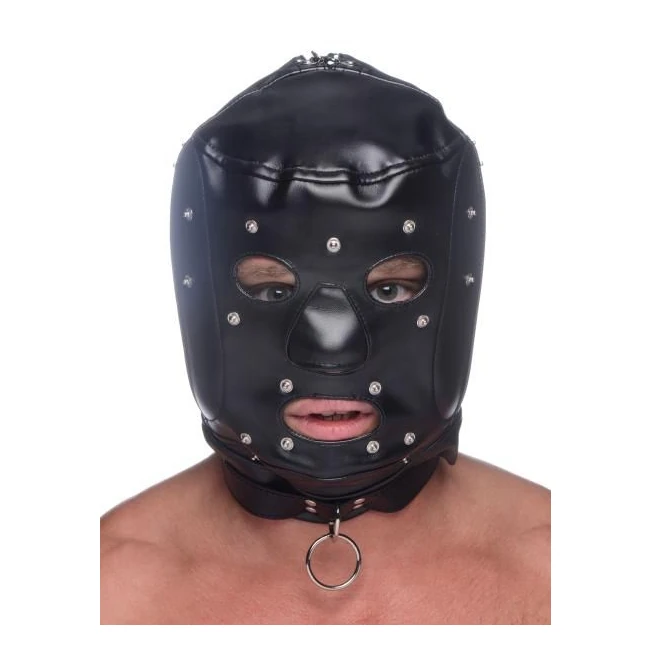 Muzzled Universal Bdsm Hood Removable Muzzle Black - Hardware & Fasteners