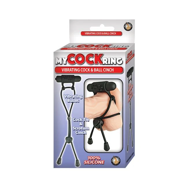 My Cock Ring Vibrating Cock and Ball Cinch Black - Fabric & Feel