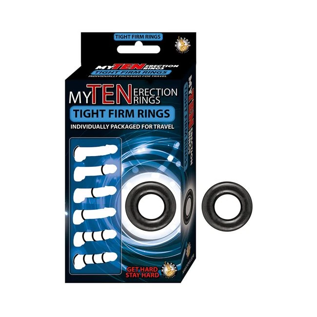 My Ten Erection Rings Tight Firm Rings Black - Overview