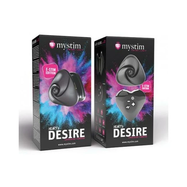 Mystim Hearts Desire Estim Layon Vibrator - Black - Experience the Ultimate in Sensation and Stimulation