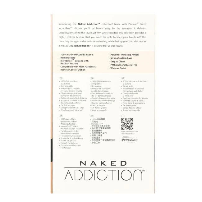 Naked Addiction 6.5in Vanilla Thrusting Dong W/ Remote - Materials & Safety