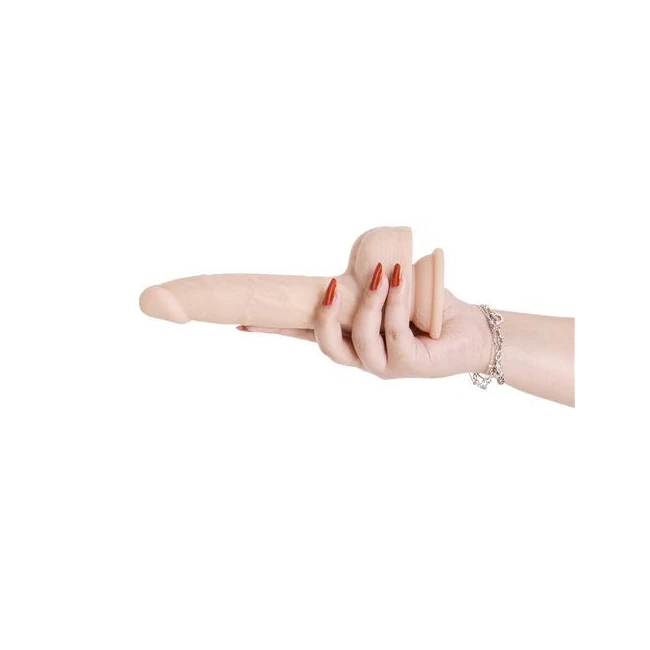Naked Addiction 8.5in Maximum Thrusting & Vibrating Dong - Shape & Texture