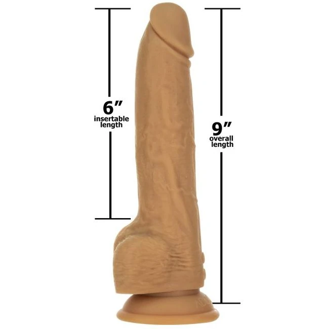 Naked Addiction 9in Caramel Thrusting Dong W/ Remote - Experience Unmatched Realism and Power