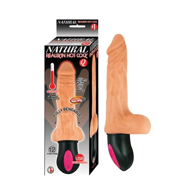 Natural Realskin Hot Cock #2 6.5 Inches Beige - How It Feels