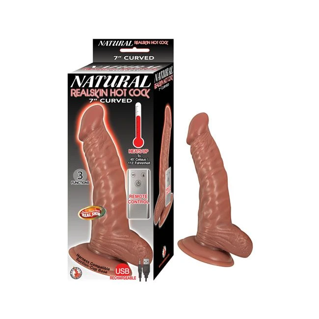 Natural Realskin Hot Cock Curved - Warmth Built Right Into the Shaft
