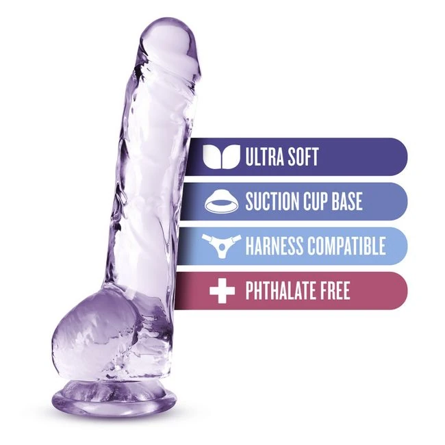 Naturally Yours Amethyst Crystalline Dildo - Features