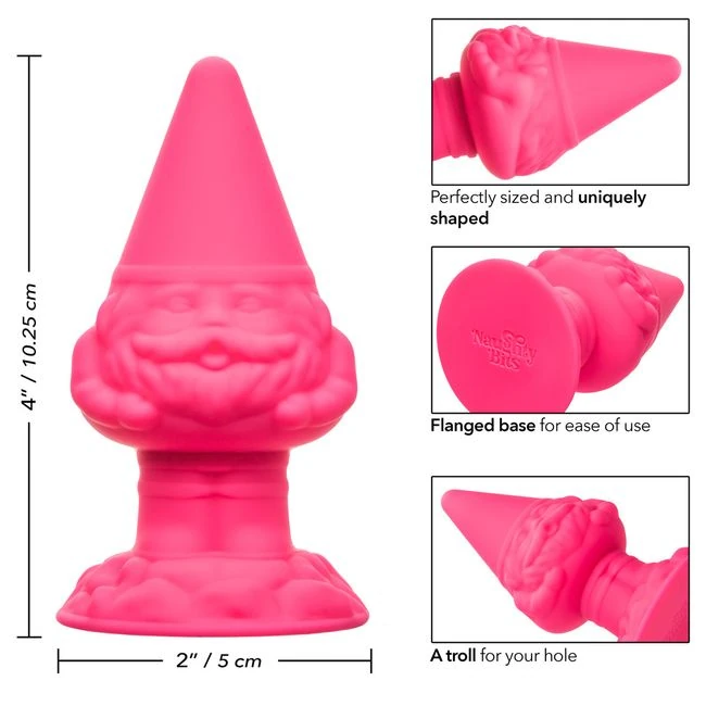 Naughty Bits Anal Gnome Butt Plug - Graduated Sizing & Specifications