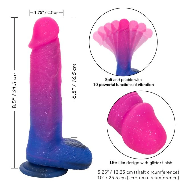 Naughty Bits Ombre Hombre Xl Vibrating Dildo - Power & Performance