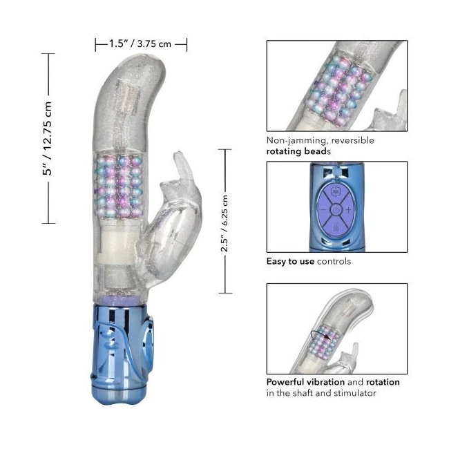 Naughty Bits Party in My Pants Jack Rabbit Vibrator - Vibration Modes