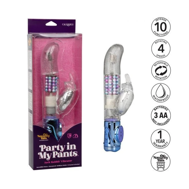 Naughty Bits Party in My Pants Jack Rabbit Vibrator - Power & Performance