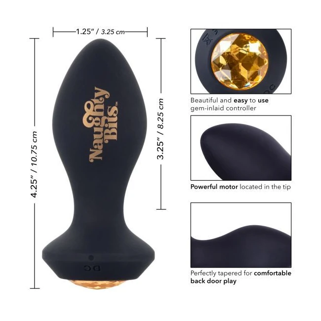 Naughty Bits Shake Your Ass Petite Vibrating Butt Plug - Power & Performance