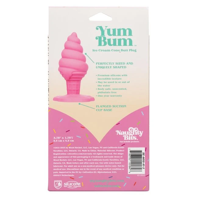 Naughty Bits Yum Bum Ice Cream Butt Plug - Material & Safety