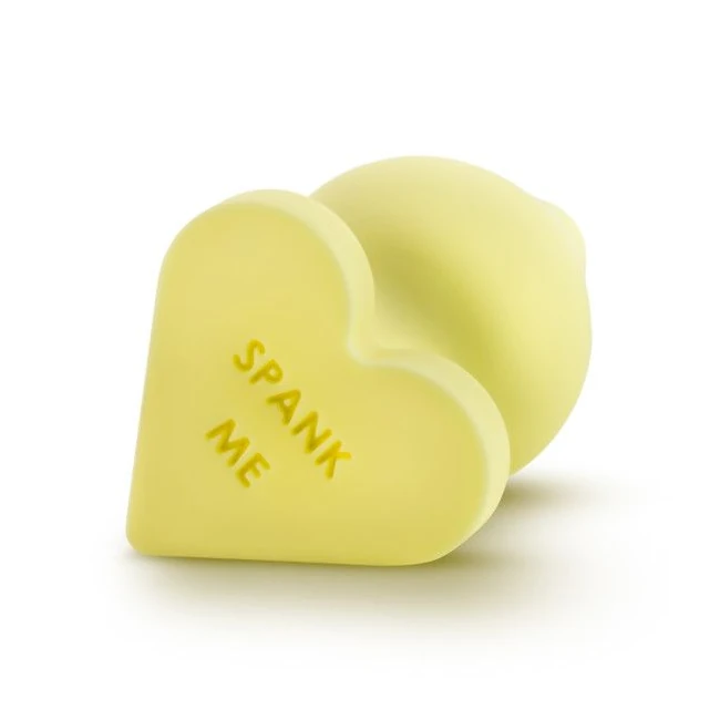 Naughty Candy Heart Spank Me Yellow - Graduated Sizing & Usage