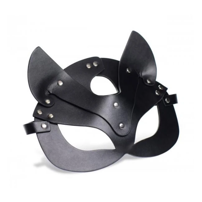 Naughty Kitty Cat Mask Black O/s - Fabric & Feel