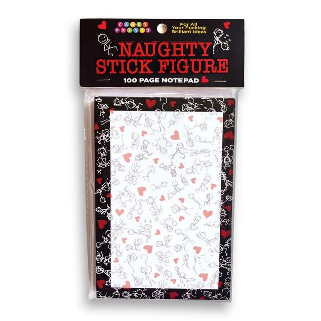 Naughty Stick Figure Notepad - Scenes Drawn from Lines and Circles