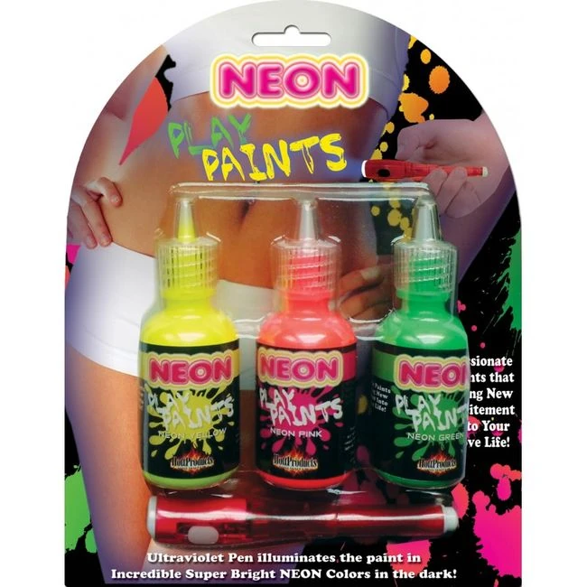Neon Body Paints 3pk Carded - Overview