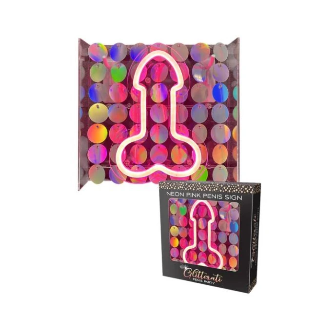 Neon - Sequin Backdrop Behind Clear Plexiglass