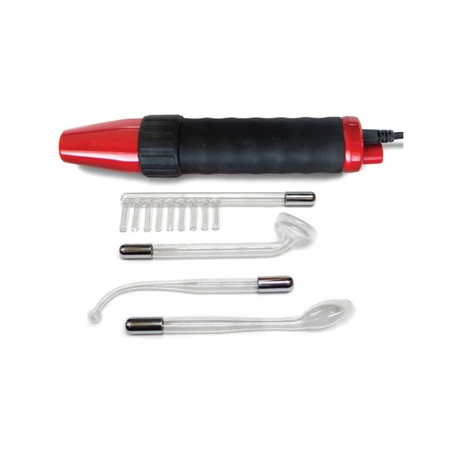 Neon Wand Electrosex Kit Red Handle Purple Electrode - Overview of the Neon Wand Electrosex Kit Red Handle Purple Electrode