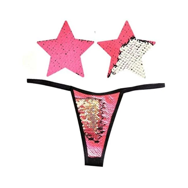 Neva Nude Pasty G-string Set Blacklight - Fabric & Feel