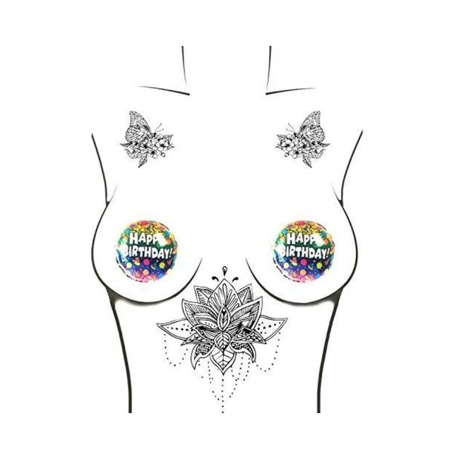 Neva Nude Pasty Happy Birthday Balloon - Fabric & Feel