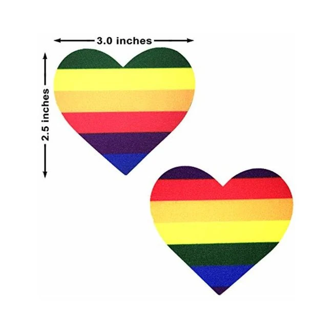 Neva Nude Pasty Heart Rainbow - Fit & Sizing