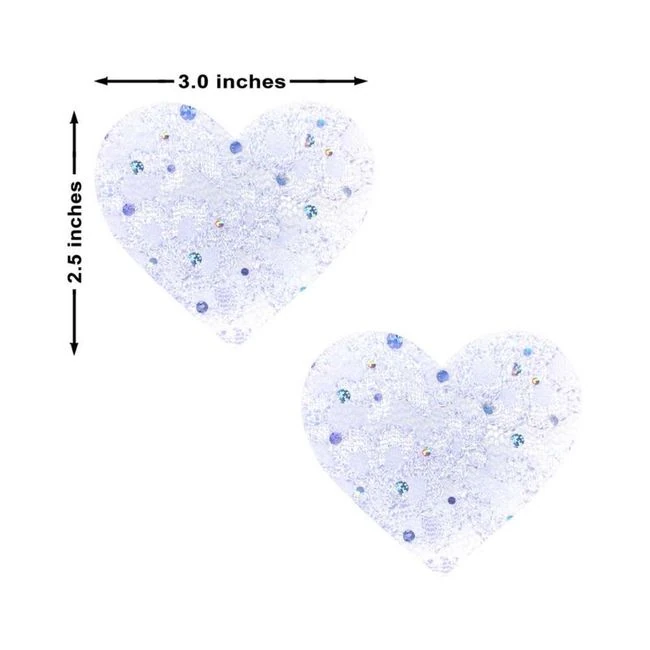 Neva Nude Pasty Heart Sequin Lace - Fabric & Feel