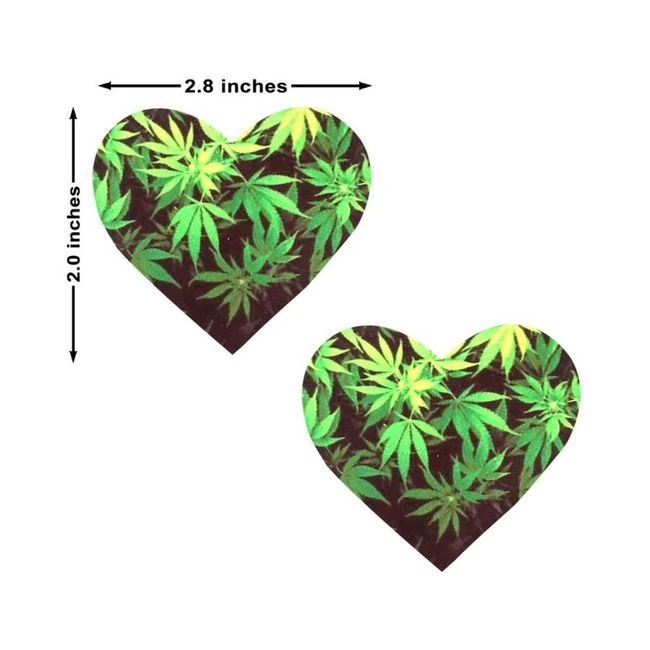 Neva Nude Pasty Heart Weed Leaf - Fabric & Feel