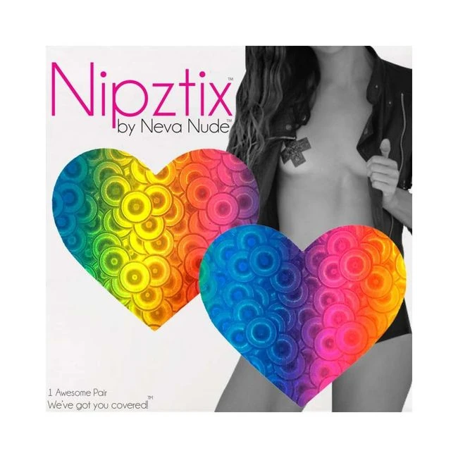 Neva Nude Pasty I Heart U Trippy Kaleidoscope - Fit & Sizing