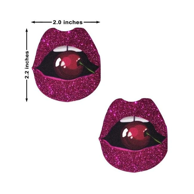 Neva Nude Pasty Lips with Cherry Glitter Pink - Fabric & Feel