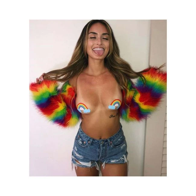 Neva Nude Pasty Rainbow Multicolor - Fabric & Feel
