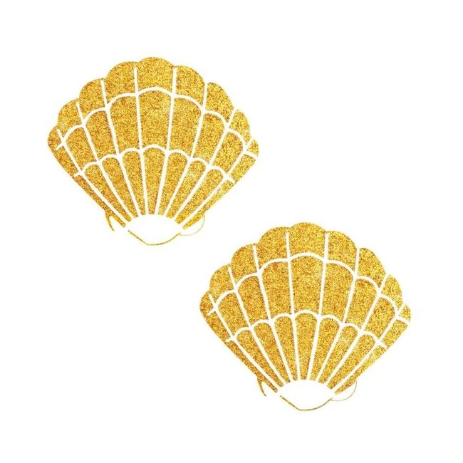 Neva Nude Pasty Shells Glitter Gold - Fabric & Feel