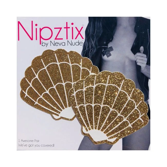 Neva Nude Pasty Shells Glitter Gold - Fit & Sizing