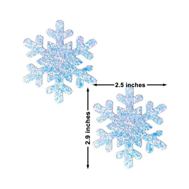 Neva Nude Pasty Snowflake Glitter Frost Pasties - Fit & Sizing