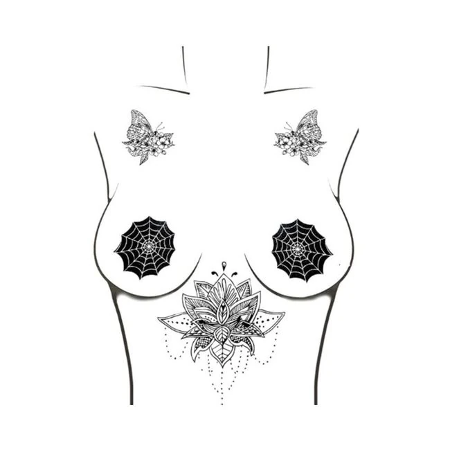 Neva Nude Pasty Spider Web - Fabric & Feel