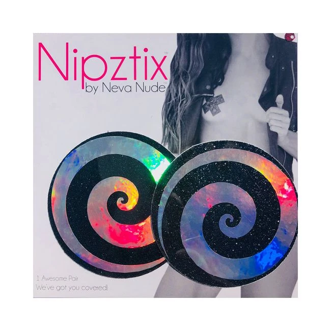 Neva Nude Pasty Spiral Holographic - Fabric & Feel