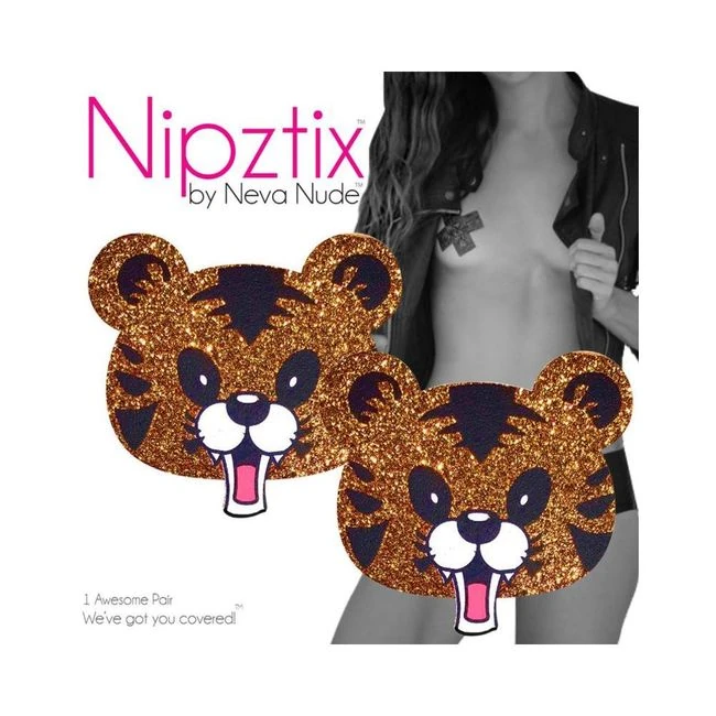 Neva Nude Pasty Spirit Animale Tiger Glitter - Fit & Sizing