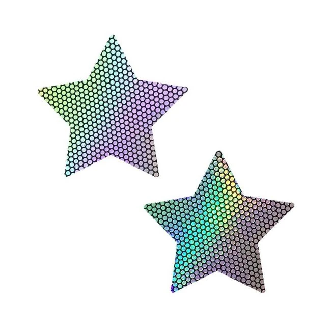 Neva Nude Pasty Star Silver Holographic - Fabric & Feel