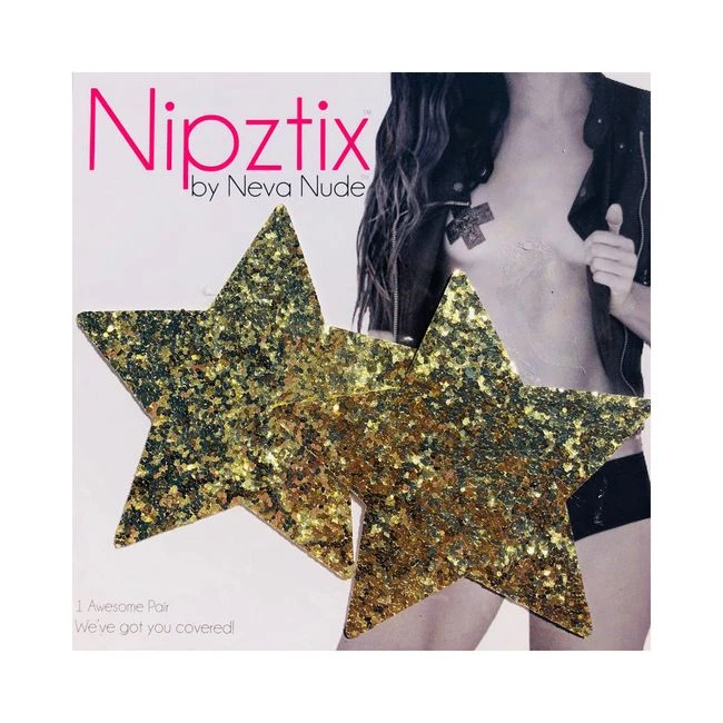 Neva Nude Pasty Star Super Chunky Glitter Gold - Fabric & Feel