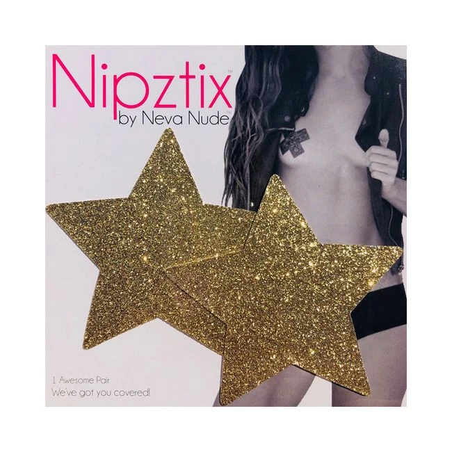 Neva Nude Pasty Stars Glitter Gold - Fit & Sizing