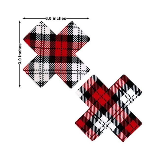 Neva Nude Pasty X Factor School Girl Plaid - Fabric & Feel