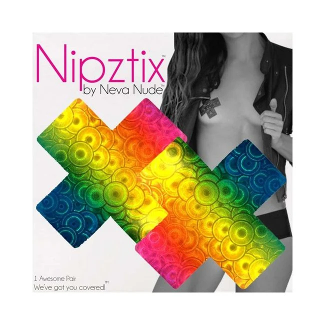 Neva Nude Pasty X Factor Trippy Kaleidoscope - Fit & Sizing
