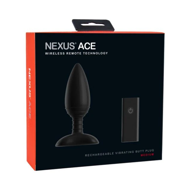 Nexus Ace Remote Control Medium Butt Plug Black - Shape & Comfort