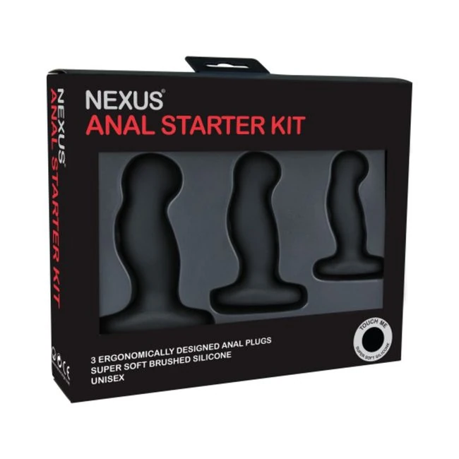 Nexus Anal Starter Kit 3 Plugs Black - Shape & Comfort