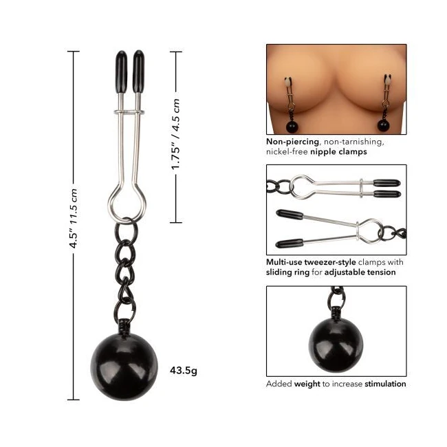 Nipple Grips Weighted Tweezer Nipple Clamps - Comfort & Fit