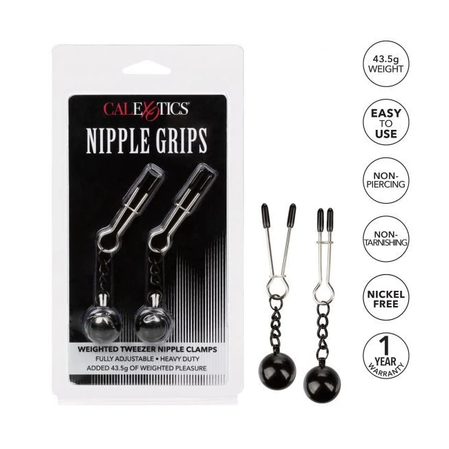 Nipple Grips Weighted Tweezer Nipple Clamps - Specifications