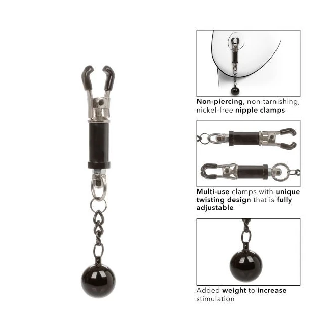 Nipple Grips Weighted Twist Nipple Clamps - Specifications
