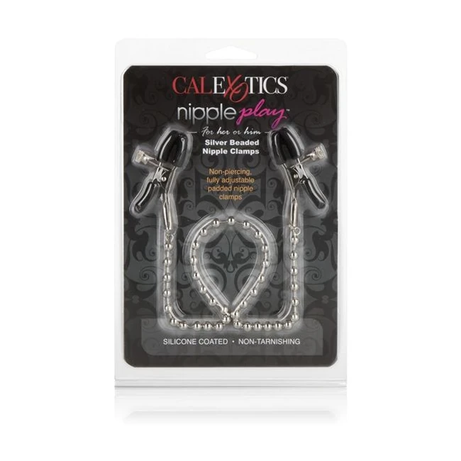 Nipple Play Nipple Clamps Silver Beaded - Comfort & Fit