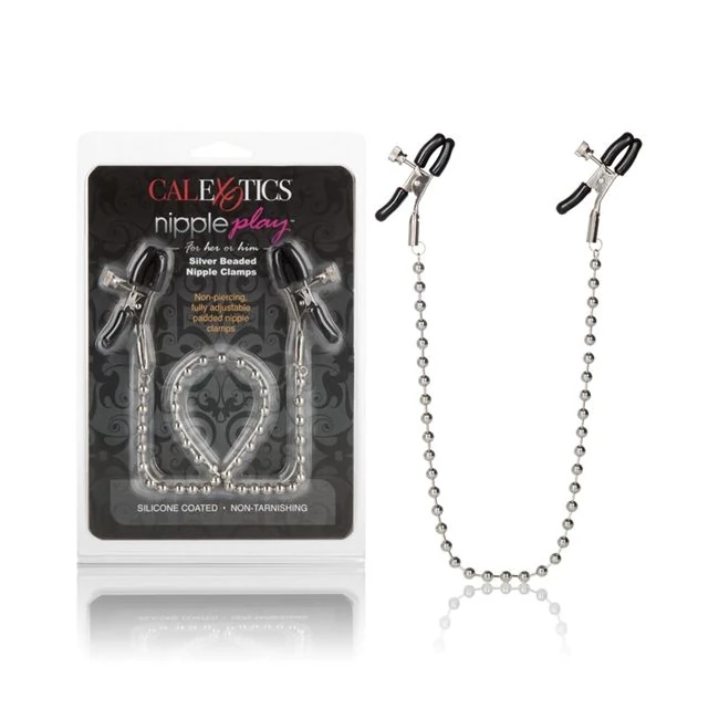 Nipple Play Nipple Clamps Silver Beaded - Product Specifications