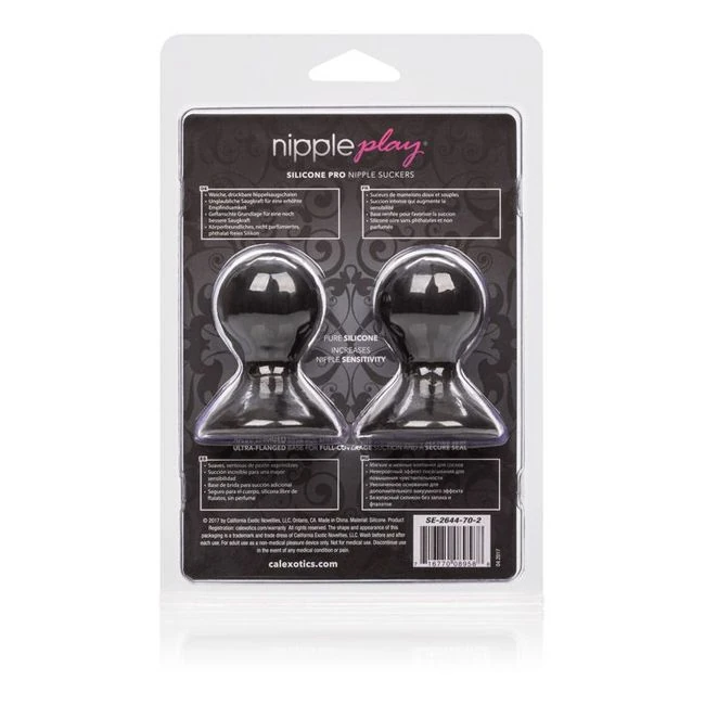 Nipple Play Silicone Pro Nipple Suckers Black - Specifications