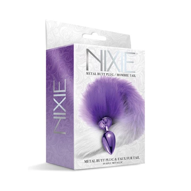 Nixie Metal Plug W/ Ombre Tail Medium - Polished Aluminum for Easy Warming and Cooling